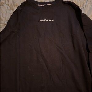 Calvin Klein Black Long Sleeve Shirt Dress